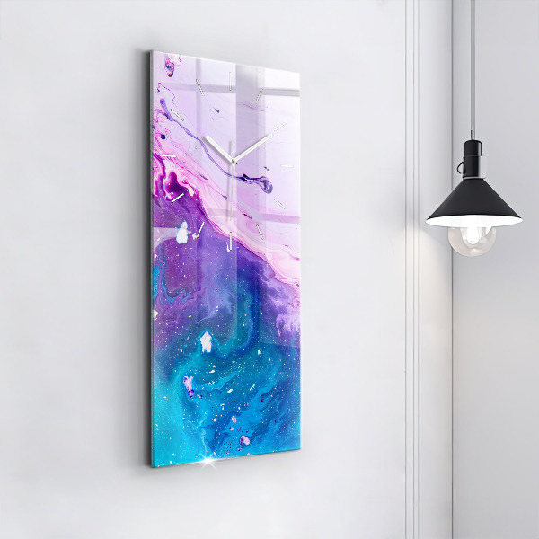 Modern vertical wall clock Colorful background