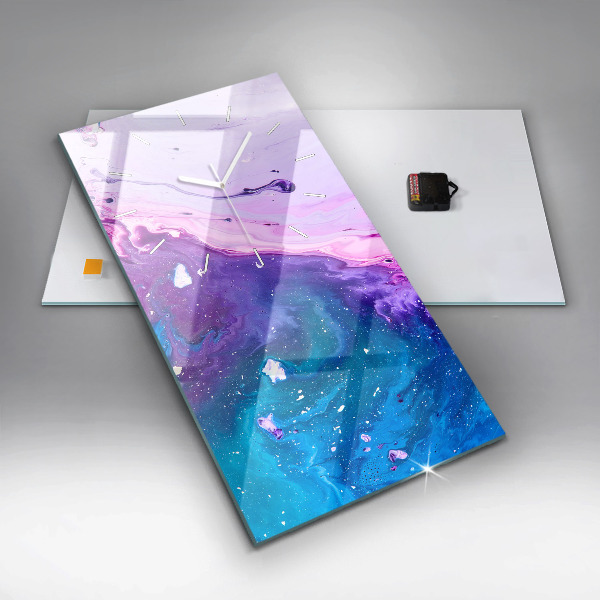 Modern vertical wall clock Colorful background