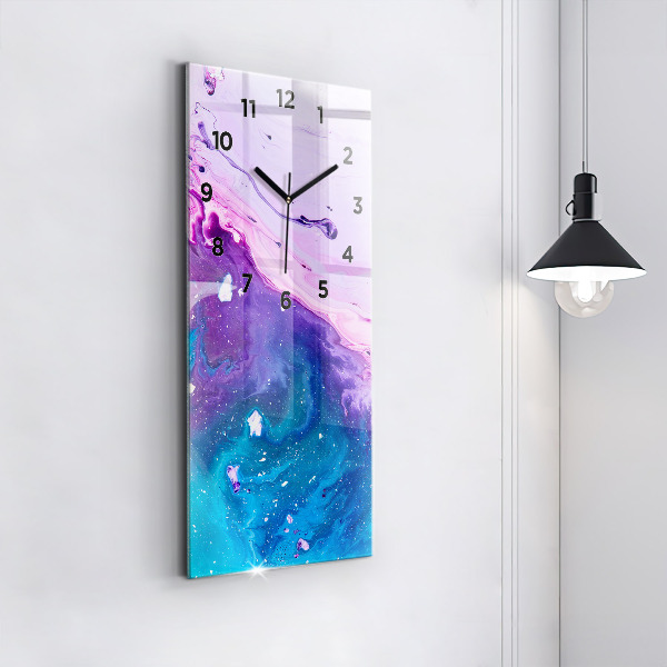 Modern vertical wall clock Colorful background