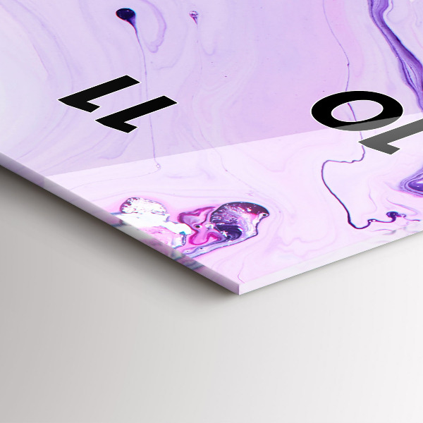 Modern vertical wall clock Colorful background