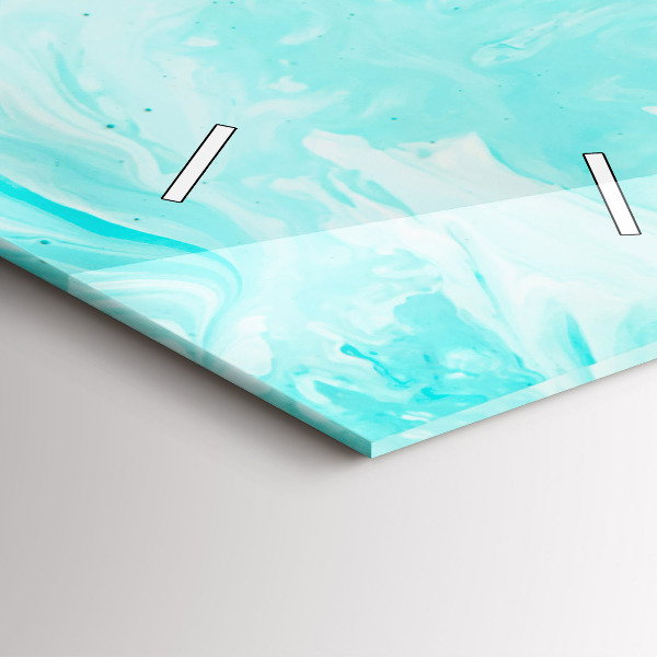 Modern vertical wall clock Blue abstraction