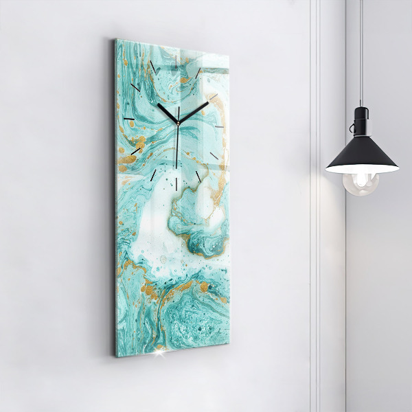 Modern vertical wall clock Marble texture