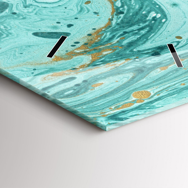 Modern vertical wall clock Marble texture