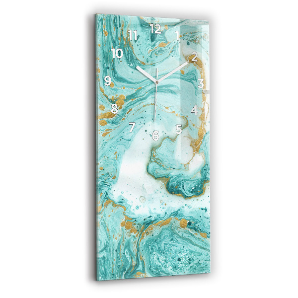 Modern vertical wall clock Marble texture