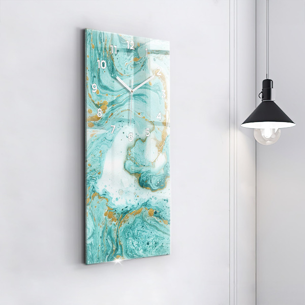 Modern vertical wall clock Marble texture