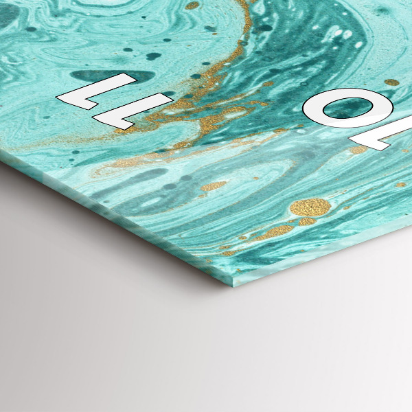 Modern vertical wall clock Marble texture