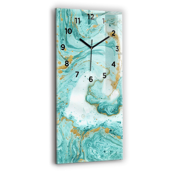 Modern vertical wall clock Marble texture