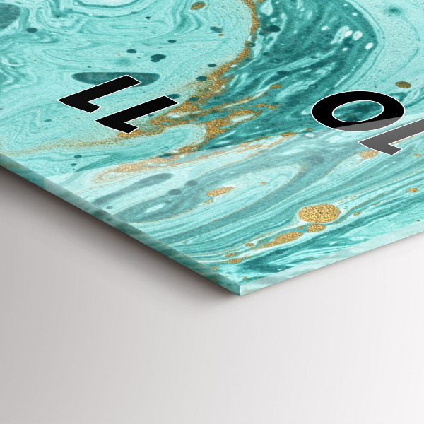 Modern vertical wall clock Marble texture