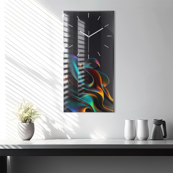 Modern vertical wall clock Futuristic wave