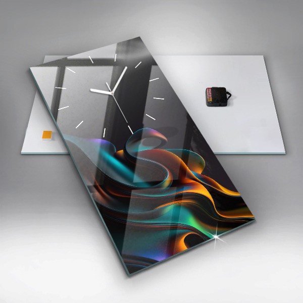 Modern vertical wall clock Futuristic wave