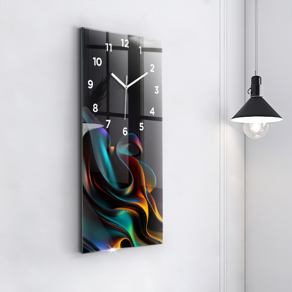 Modern vertical wall clock Futuristic wave