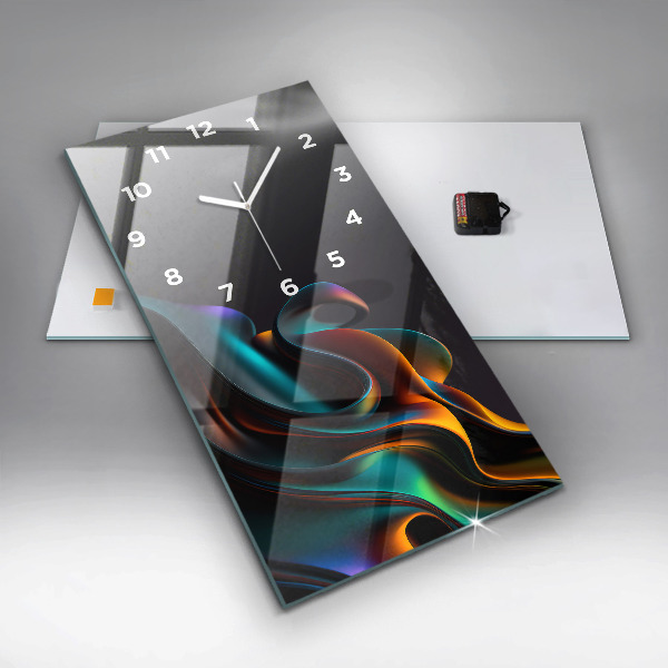 Modern vertical wall clock Futuristic wave