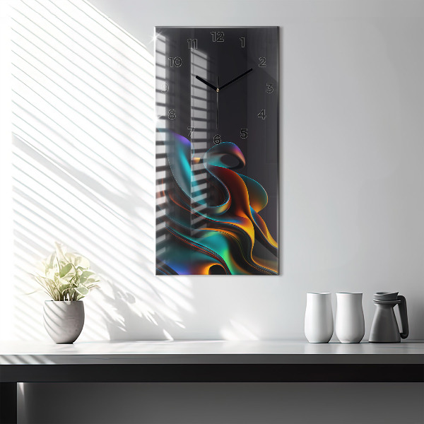 Modern vertical wall clock Futuristic wave