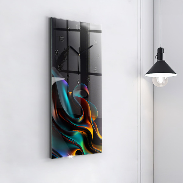Modern vertical wall clock Futuristic wave