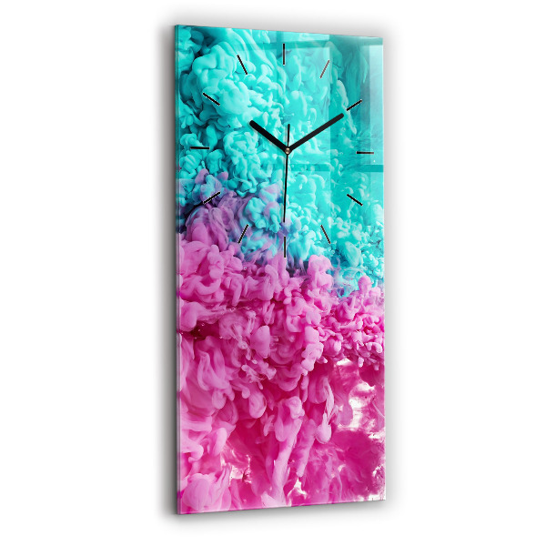 Modern vertical wall clock Modern art - spots