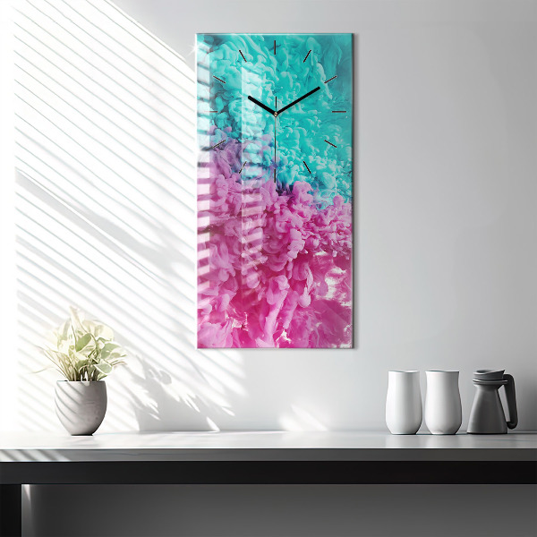 Modern vertical wall clock Modern art - spots