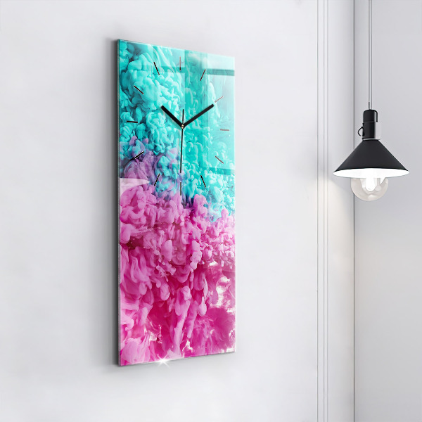 Modern vertical wall clock Modern art - spots