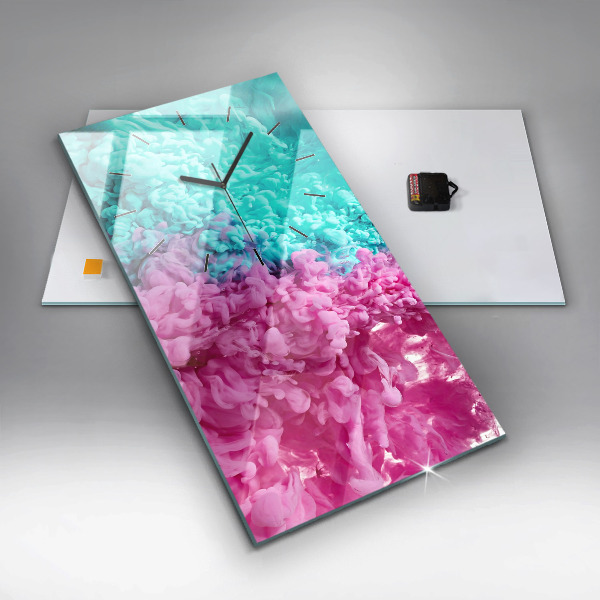 Modern vertical wall clock Modern art - spots