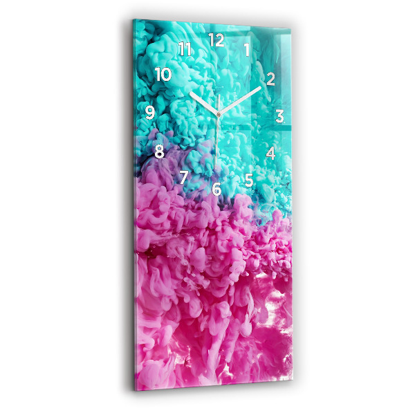 Modern vertical wall clock Modern art - spots