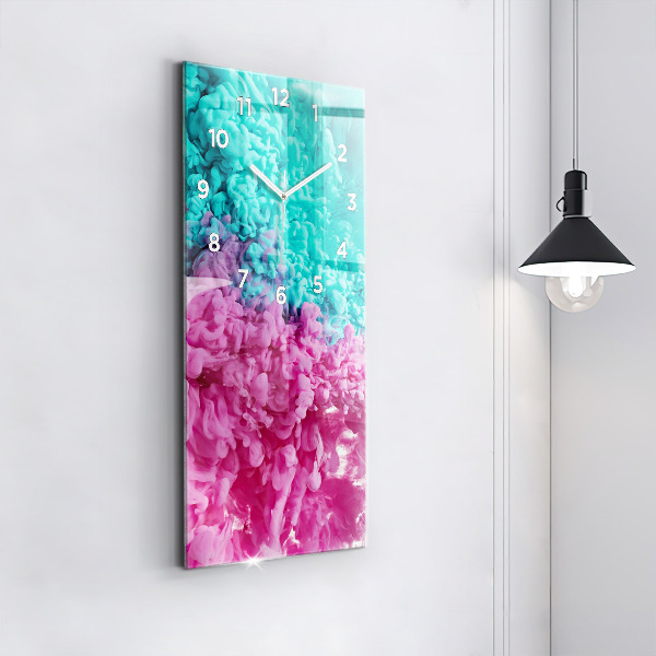 Modern vertical wall clock Modern art - spots