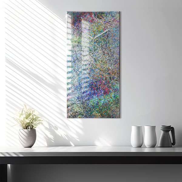 Modern vertical wall clock Abstraction - Emotions