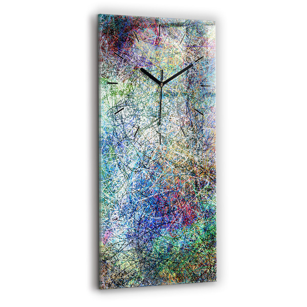 Modern vertical wall clock Abstraction - Emotions