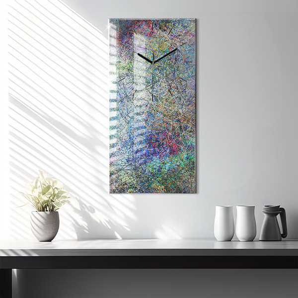 Modern vertical wall clock Abstraction - Emotions