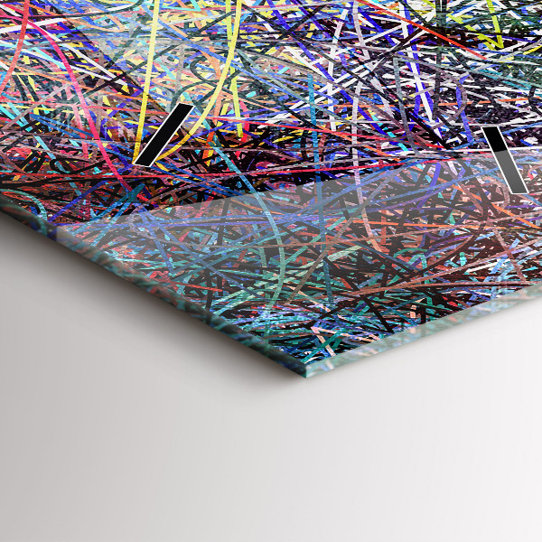 Modern vertical wall clock Abstraction - Emotions