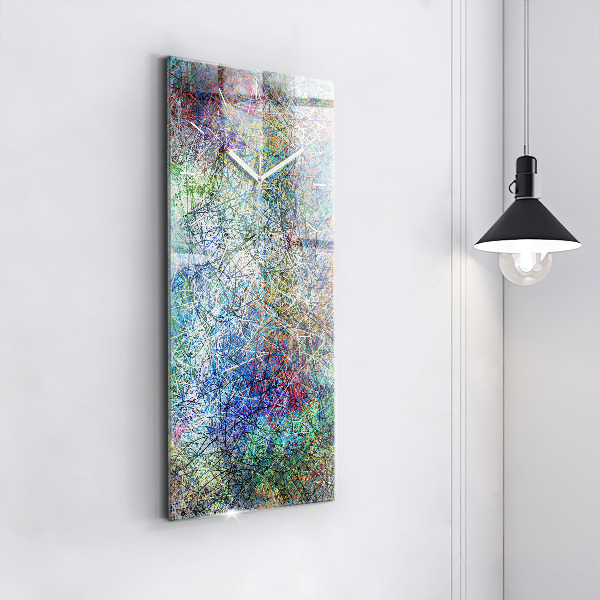 Modern vertical wall clock Abstraction - Emotions