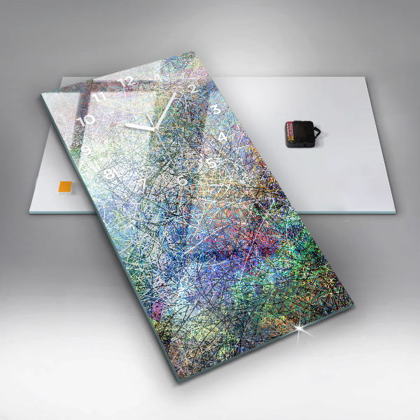 Modern vertical wall clock Abstraction - Emotions