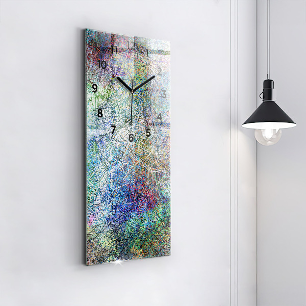 Modern vertical wall clock Abstraction - Emotions