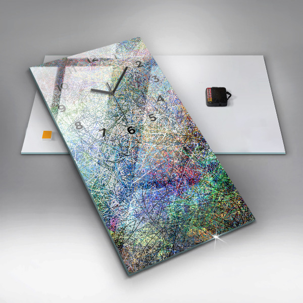 Modern vertical wall clock Abstraction - Emotions