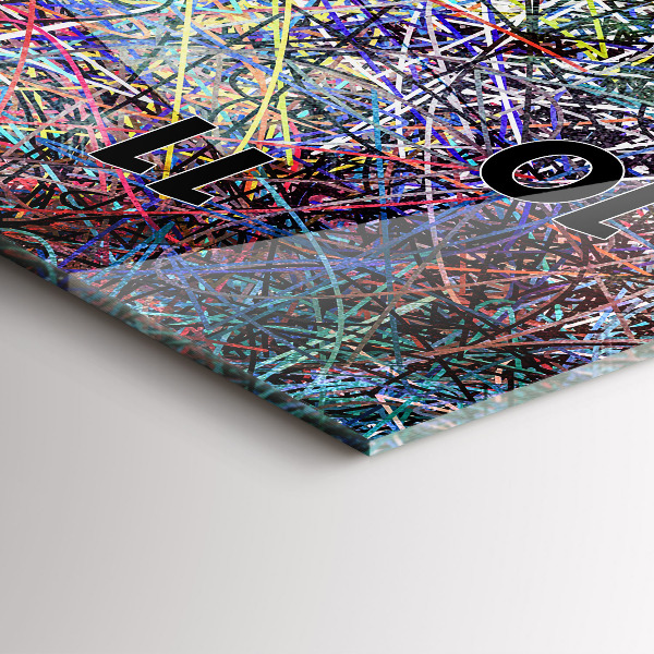 Modern vertical wall clock Abstraction - Emotions