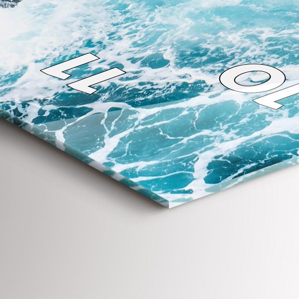 Modern vertical wall clock Swirling foamy waves