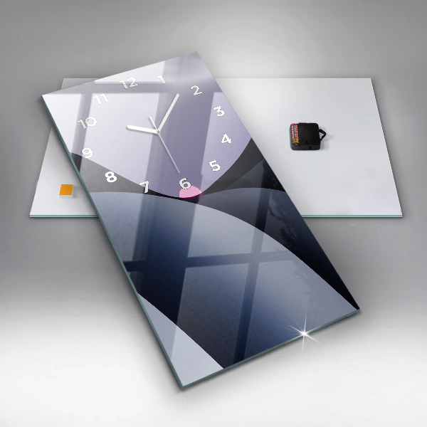 Modern vertical wall clock Abstraction sun