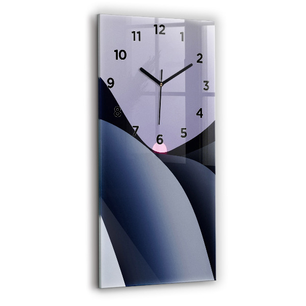 Modern vertical wall clock Abstraction sun