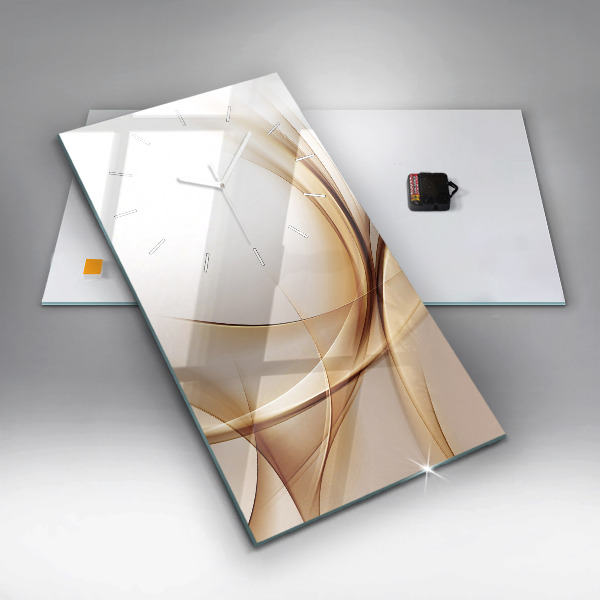 Modern vertical wall clock Golden abstraction