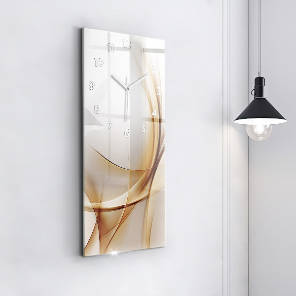 Modern vertical wall clock Golden abstraction