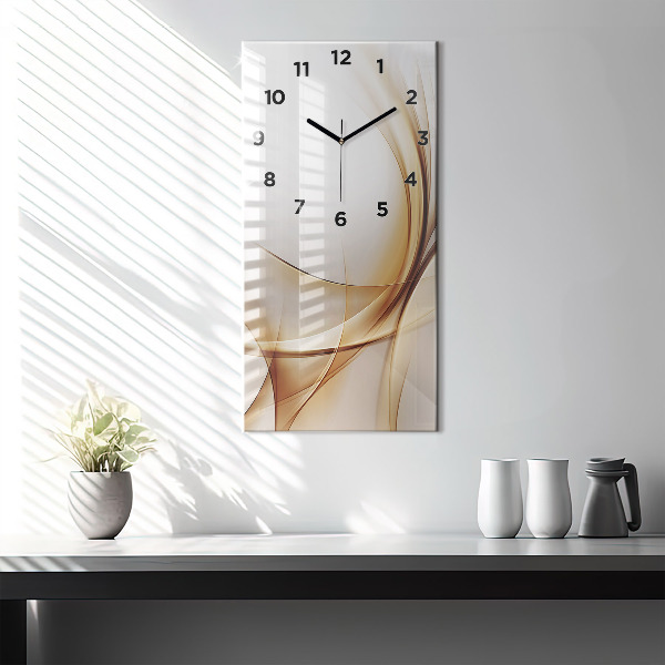 Modern vertical wall clock Golden abstraction