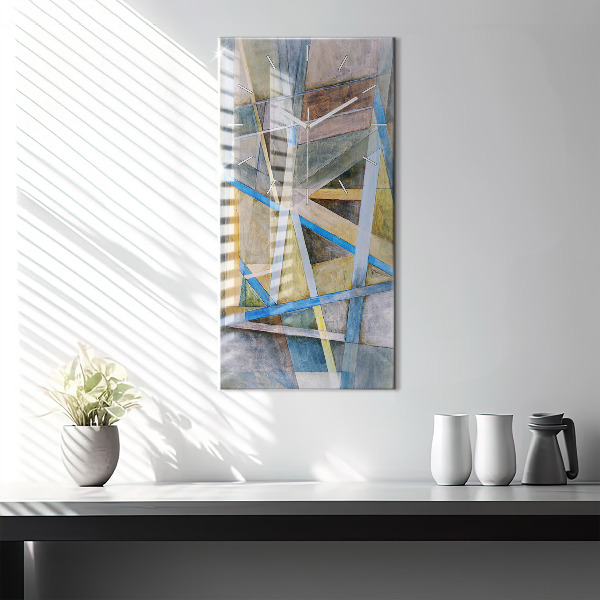 Modern vertical wall clock Impressionist painting