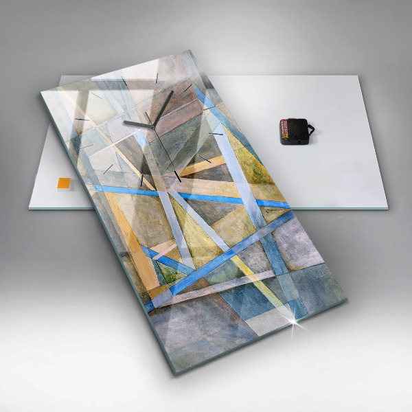 Modern vertical wall clock Impressionist painting