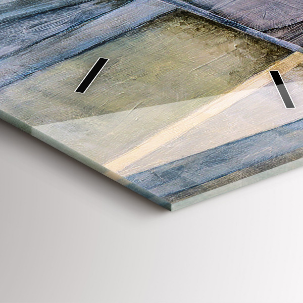 Modern vertical wall clock Impressionist painting