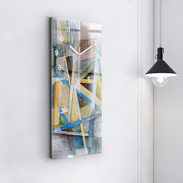Modern vertical wall clock Impressionist painting