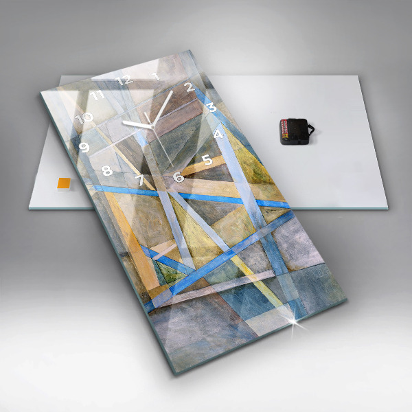 Modern vertical wall clock Impressionist painting