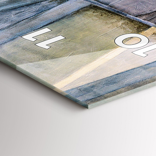 Modern vertical wall clock Impressionist painting