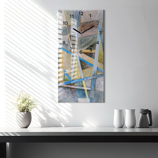 Modern vertical wall clock Impressionist painting