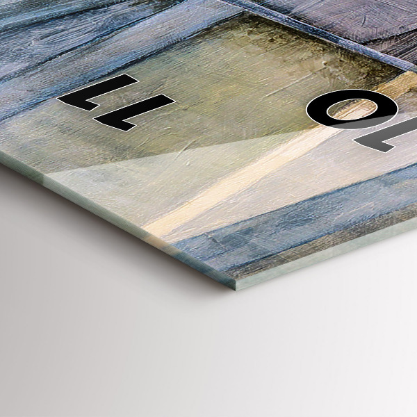 Modern vertical wall clock Impressionist painting