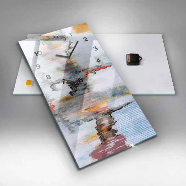 Modern vertical wall clock Abstraction