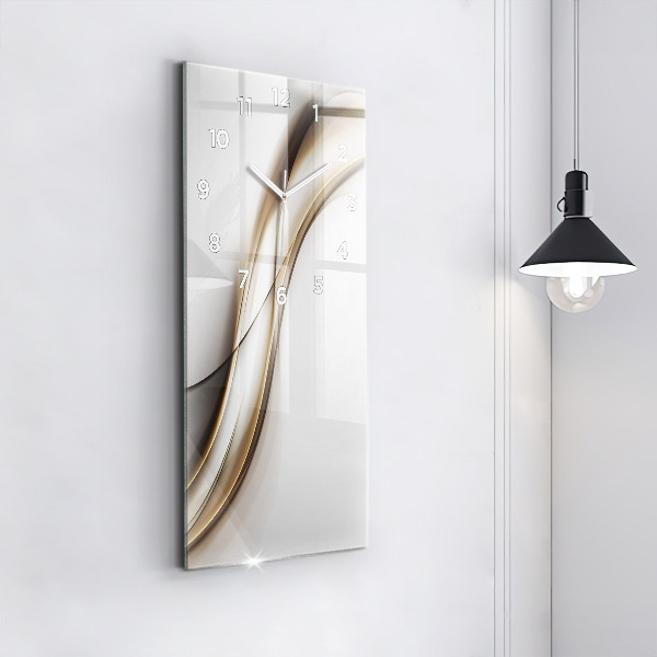Modern vertical wall clock Abstract lines