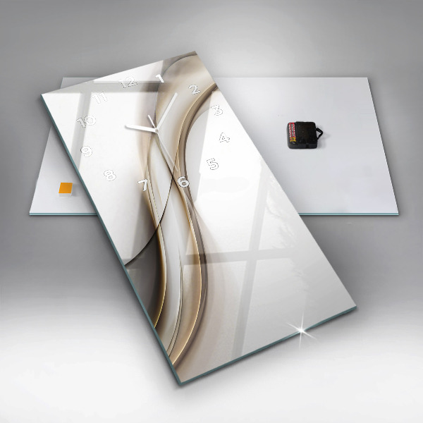 Modern vertical wall clock Abstract lines